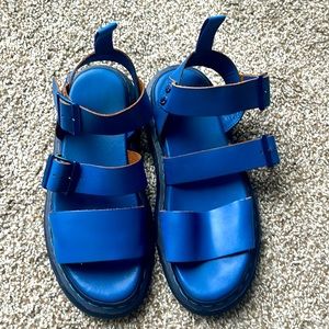 royal blue doc marten gladiator sandal